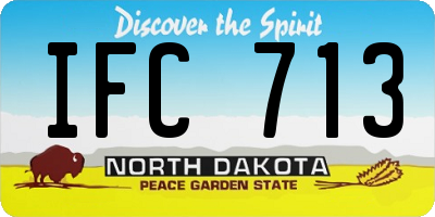 ND license plate IFC713