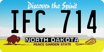 ND license plate IFC714