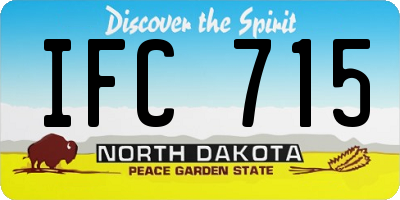 ND license plate IFC715