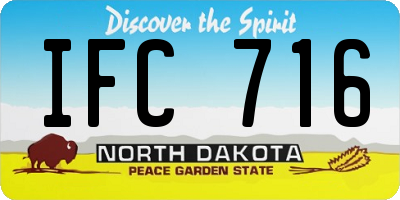 ND license plate IFC716