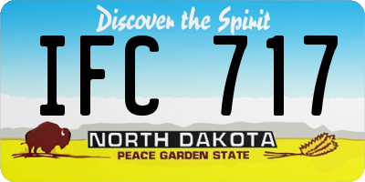 ND license plate IFC717