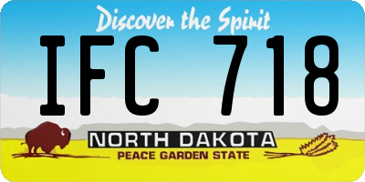 ND license plate IFC718