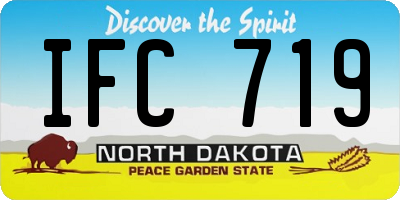 ND license plate IFC719