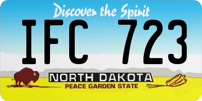 ND license plate IFC723