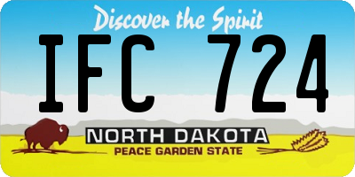 ND license plate IFC724