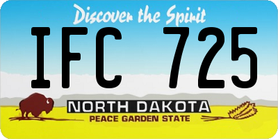 ND license plate IFC725