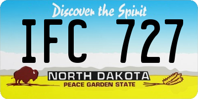 ND license plate IFC727