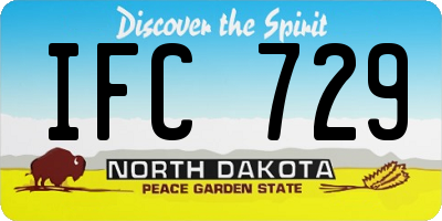 ND license plate IFC729