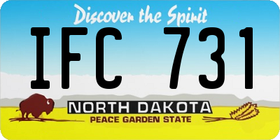 ND license plate IFC731