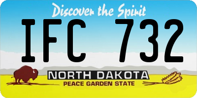 ND license plate IFC732