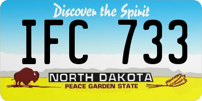 ND license plate IFC733