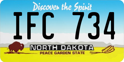 ND license plate IFC734