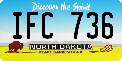 ND license plate IFC736