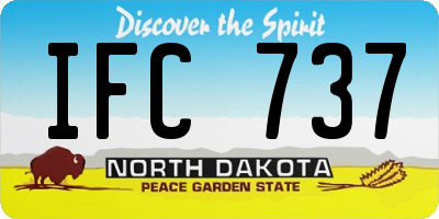 ND license plate IFC737