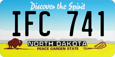ND license plate IFC741