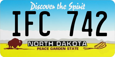 ND license plate IFC742