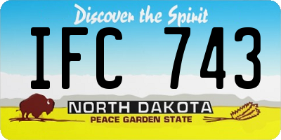 ND license plate IFC743