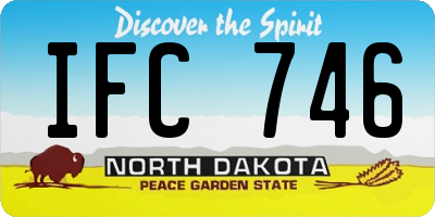ND license plate IFC746