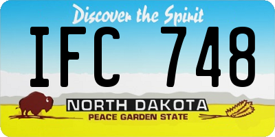 ND license plate IFC748