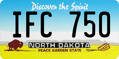ND license plate IFC750