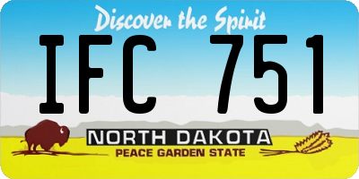 ND license plate IFC751