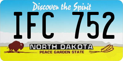ND license plate IFC752