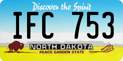 ND license plate IFC753