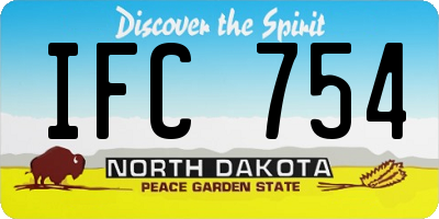 ND license plate IFC754