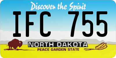 ND license plate IFC755