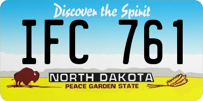 ND license plate IFC761
