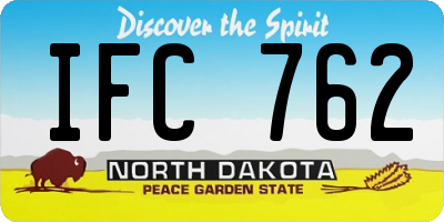 ND license plate IFC762