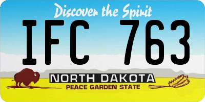 ND license plate IFC763