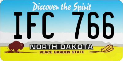 ND license plate IFC766