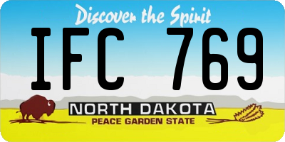 ND license plate IFC769