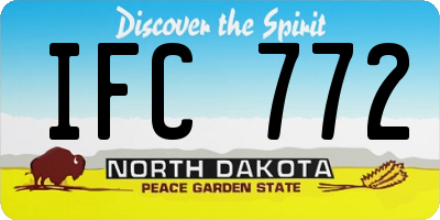 ND license plate IFC772