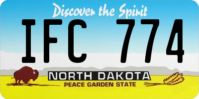 ND license plate IFC774
