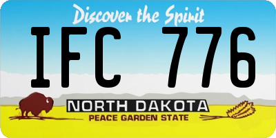 ND license plate IFC776