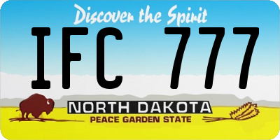 ND license plate IFC777