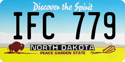 ND license plate IFC779