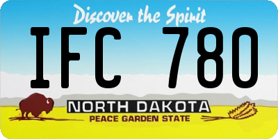 ND license plate IFC780