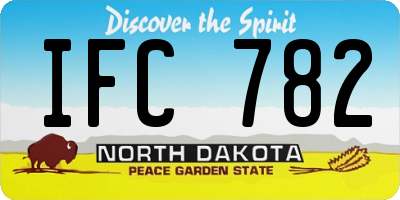 ND license plate IFC782