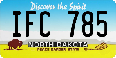 ND license plate IFC785