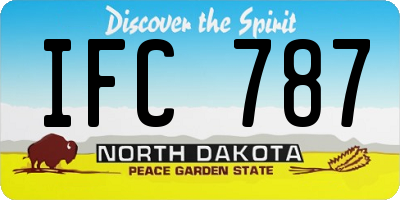 ND license plate IFC787