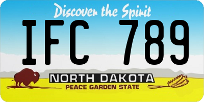 ND license plate IFC789