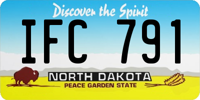 ND license plate IFC791