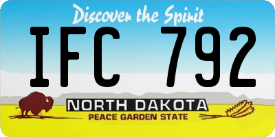 ND license plate IFC792