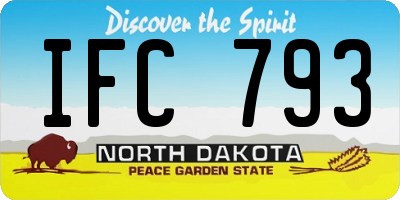 ND license plate IFC793