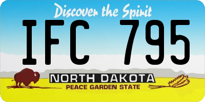 ND license plate IFC795
