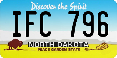 ND license plate IFC796