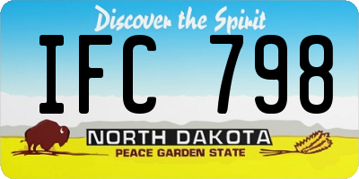 ND license plate IFC798